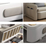 Water Resistant Faux Leather Tight Back Sofa Bed Image - 7