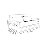 Water Resistant Faux Leather Tight Back Storage Sofa Bed Image - 10
