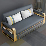 Water Resistant Faux Leather Tight Back Storage Sofa Bed Image - 3