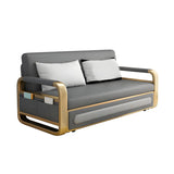 Water Resistant Faux Leather Tight Back Storage Sofa Bed Image - 4