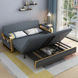 Water Resistant Faux Leather Tight Back Storage Sofa Bed Image - 5