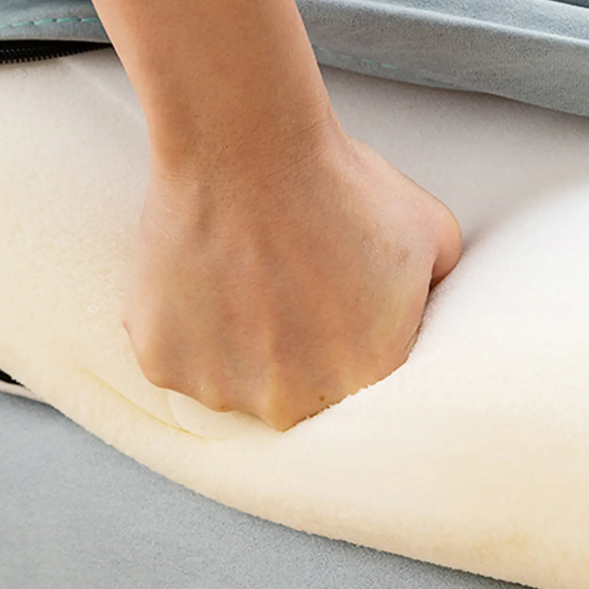 Water Resistant Tech Cloth Square Arm Black Leg Sofa Image - 12