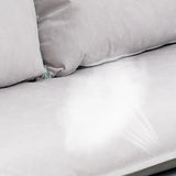 Water Resistant Tech Cloth Square Arm Black Leg Sofa Image - 16