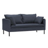 Water Resistant Tech Cloth Square Arm Black Leg Sofa Image - 18