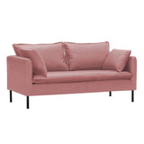 Water Resistant Tech Cloth Square Arm Black Leg Sofa Image - 26