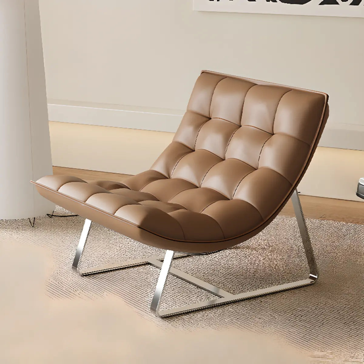 Water Resistant Tufted Back Accent Chair with Ottoman Image - 2