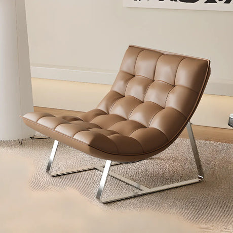 Water Resistant Tufted Back Accent Chair with Ottoman Image - 2