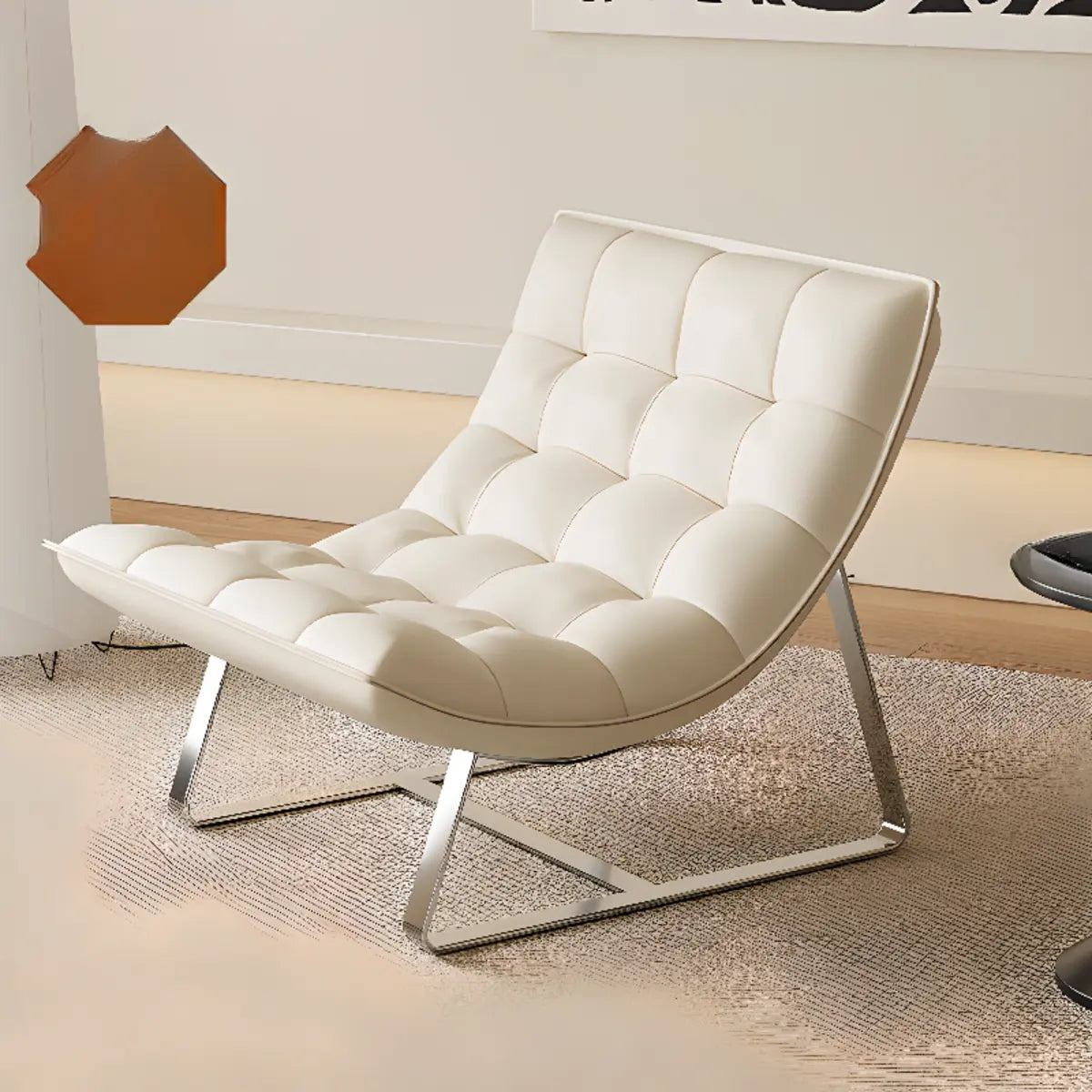 Water Resistant Tufted Back Accent Chair with Ottoman Image - 3