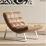 Water Resistant Tufted Back Accent Chair with Ottoman Image - 4
