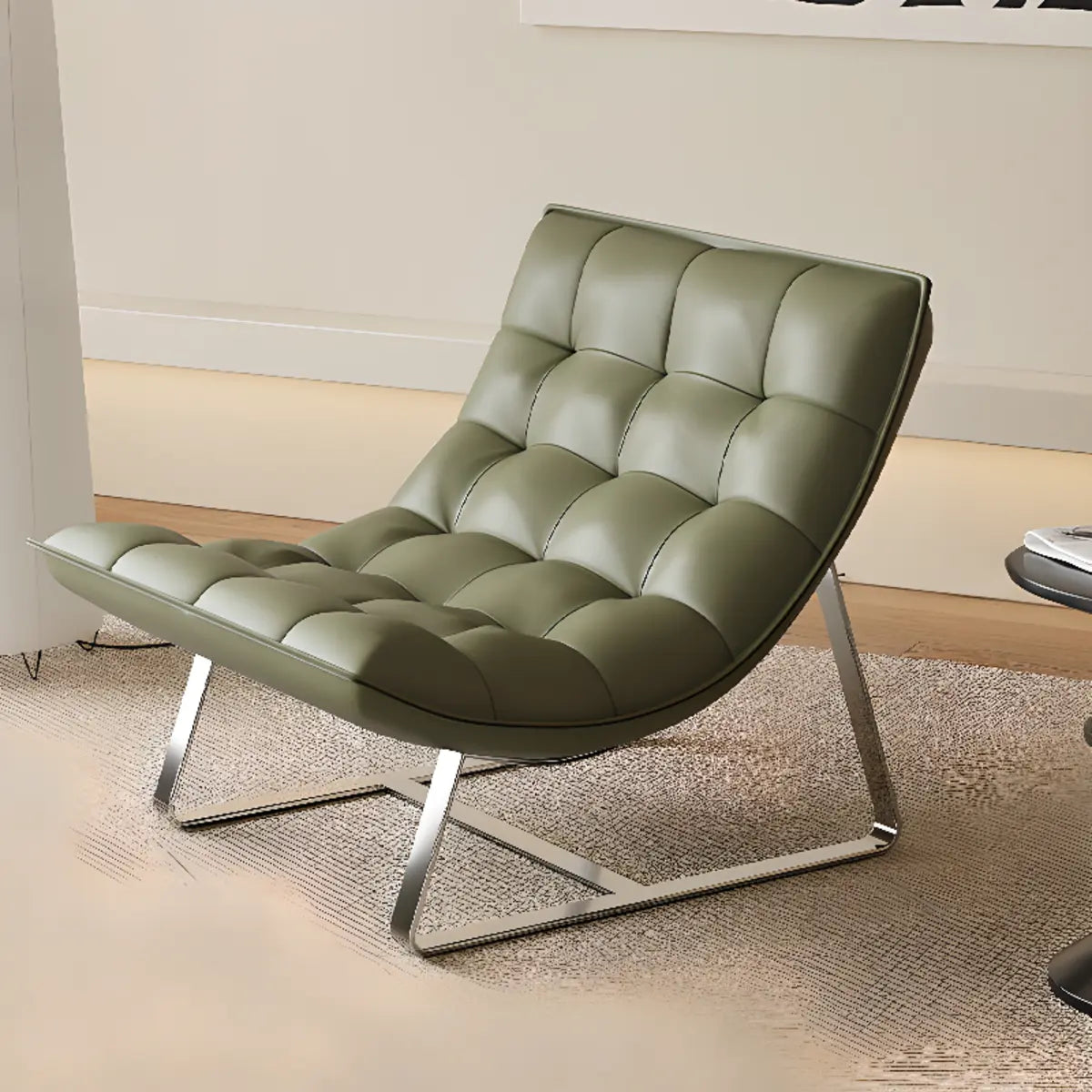 Water Resistant Tufted Back Accent Chair with Ottoman Image - 9