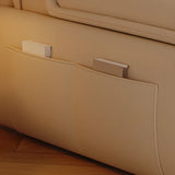 Water-resistant White Twin Leather Convertible Futon Image - 8