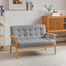 Water Stain Resistant Leather Sloped Arms Loveseat Image - 13