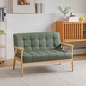 Water Stain Resistant Leather Sloped Arms Loveseat Image - 17