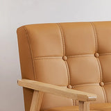 Water Stain Resistant Leather Sloped Arms Loveseat Image - 18