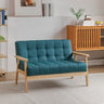 Water Stain Resistant Leather Sloped Arms Loveseat Image - 21