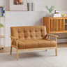 Water Stain Resistant Leather Sloped Arms Loveseat Image - 23