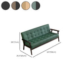 Water Stain Resistant Leather Sloped Arms Loveseat Image - 29