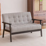 Water Stain Resistant Leather Sloped Arms Loveseat Image - 6