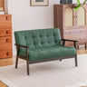 Water Stain Resistant Leather Sloped Arms Loveseat Image - 7