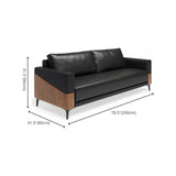 Waterproof Antimicrobial Leather Upholstered Back Sofa Image - 35