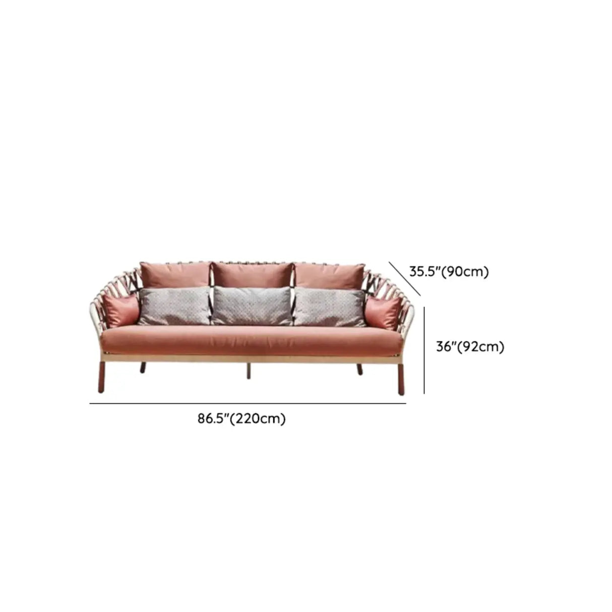 Waterproof Beige Outdoor Wicker Sectional Sofa Set Image - 11