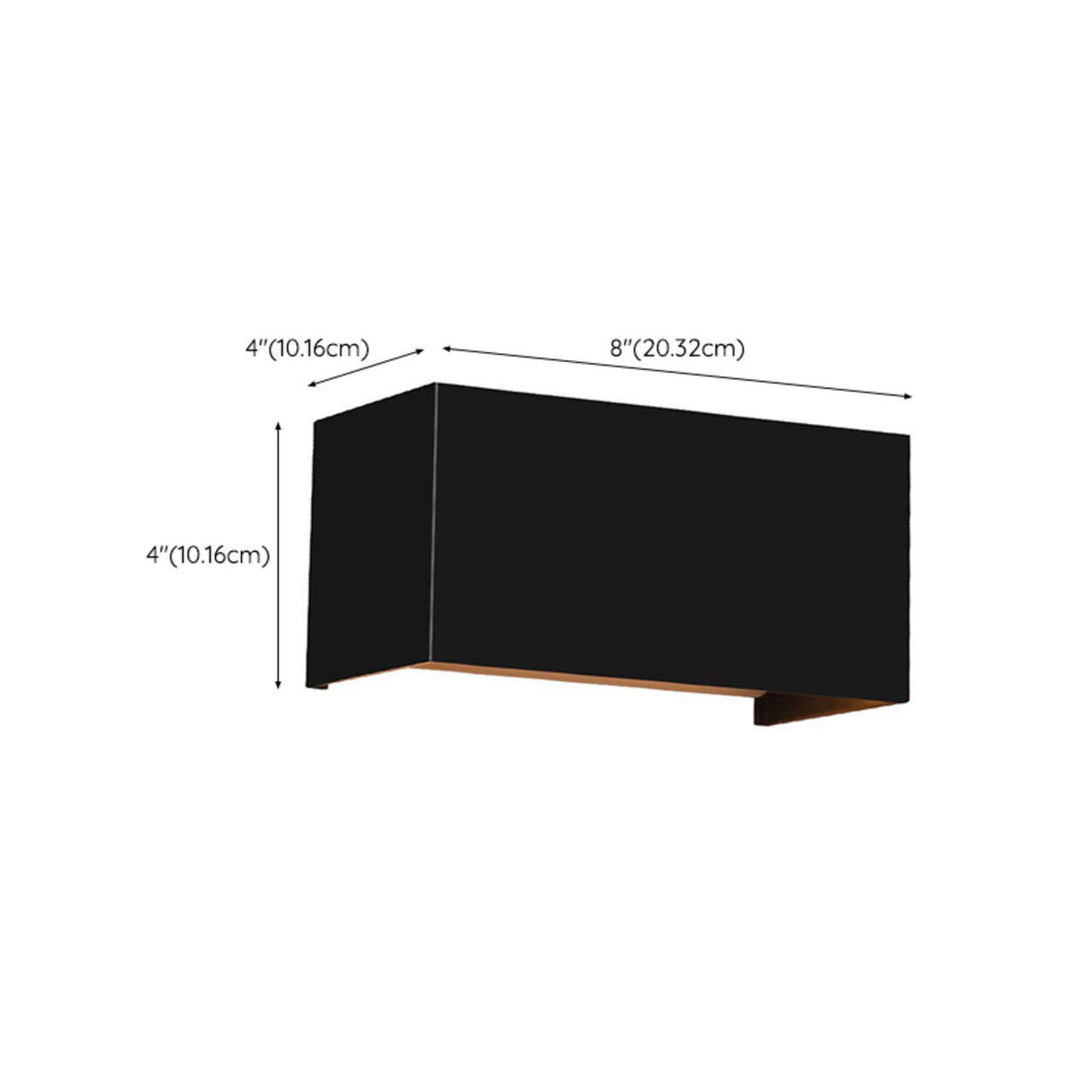 Waterproof Black Square Up Down Outdoor Wall Sconce 