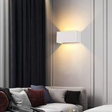 Waterproof Black Square Up Down Outdoor Wall Sconce Image - 3