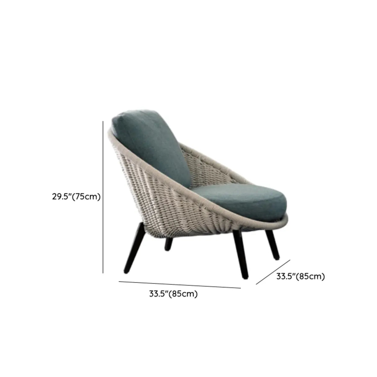 Waterproof Curved Wicker Beige Cushions Patio Sofa Set 