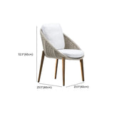 Waterproof Curved Wicker Beige Cushions Patio Sofa Set Image - 14