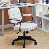 Waterproof Executive Mauve Faux Leather Office Chair Image - 12