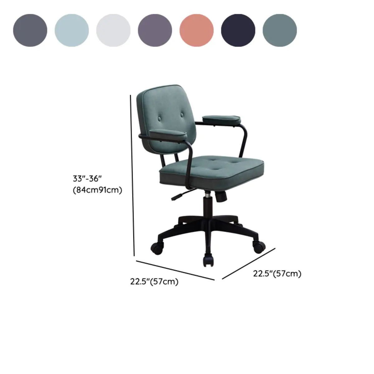 Waterproof Executive Mauve Faux Leather Office Chair 