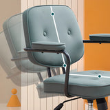 Waterproof Executive Mauve Faux Leather Office Chair Image - 9