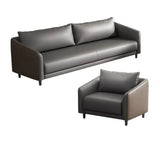 Waterproof Faux Leather Upholstered Back Reception Sofa Image - 15