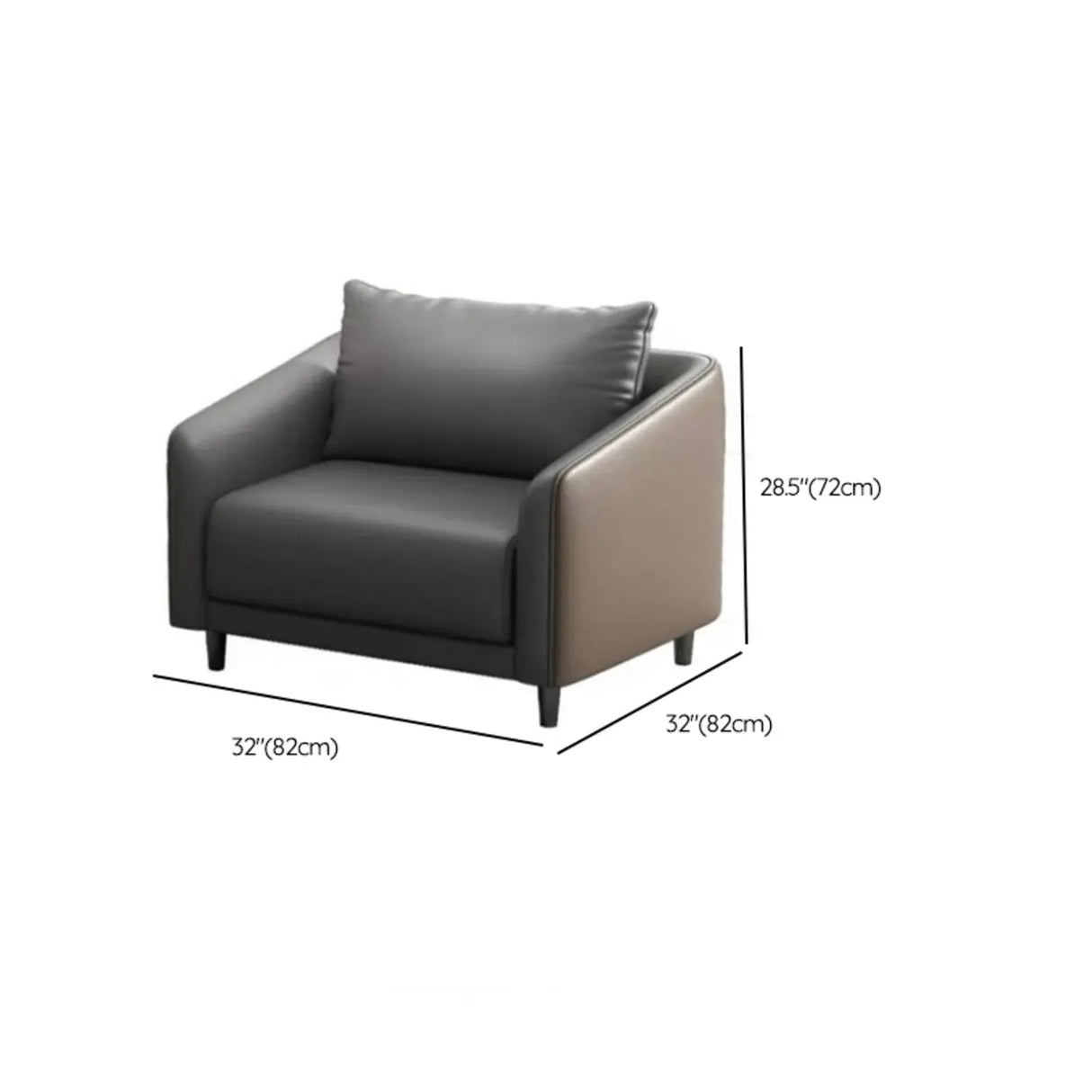 Waterproof Faux Leather Upholstered Back Reception Sofa 