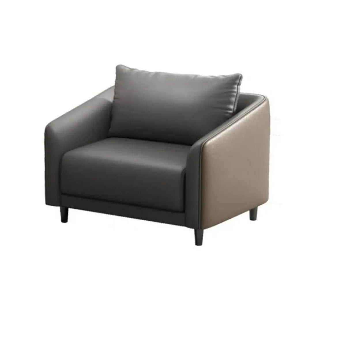 Waterproof Faux Leather Upholstered Back Reception Sofa Image - 3