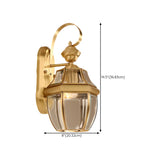 Waterproof Geometric Gold Modern Exterior Wall Sconce Image - 21