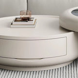 Waterproof Glass Round Storage Nesting Coffee Table Image - 6