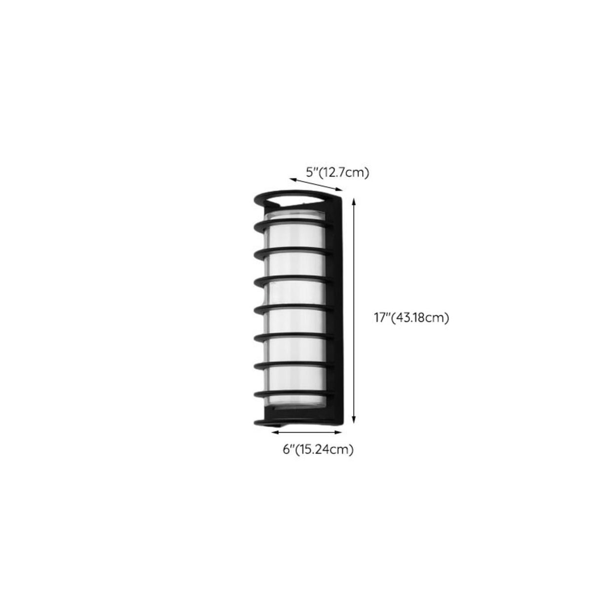 Waterproof Grid Design Black Outdoor LED Wall Sconce Image - 15