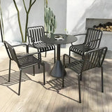 Waterproof Iron Frame Outdoor Round Coffee Table Image - 1