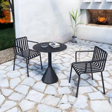 Waterproof Iron Frame Outdoor Round Coffee Table Image - 2