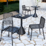 Waterproof Iron Frame Outdoor Round Coffee Table Image - 6