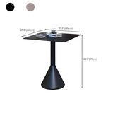 Waterproof Iron Frame Outdoor Round Coffee Table #size