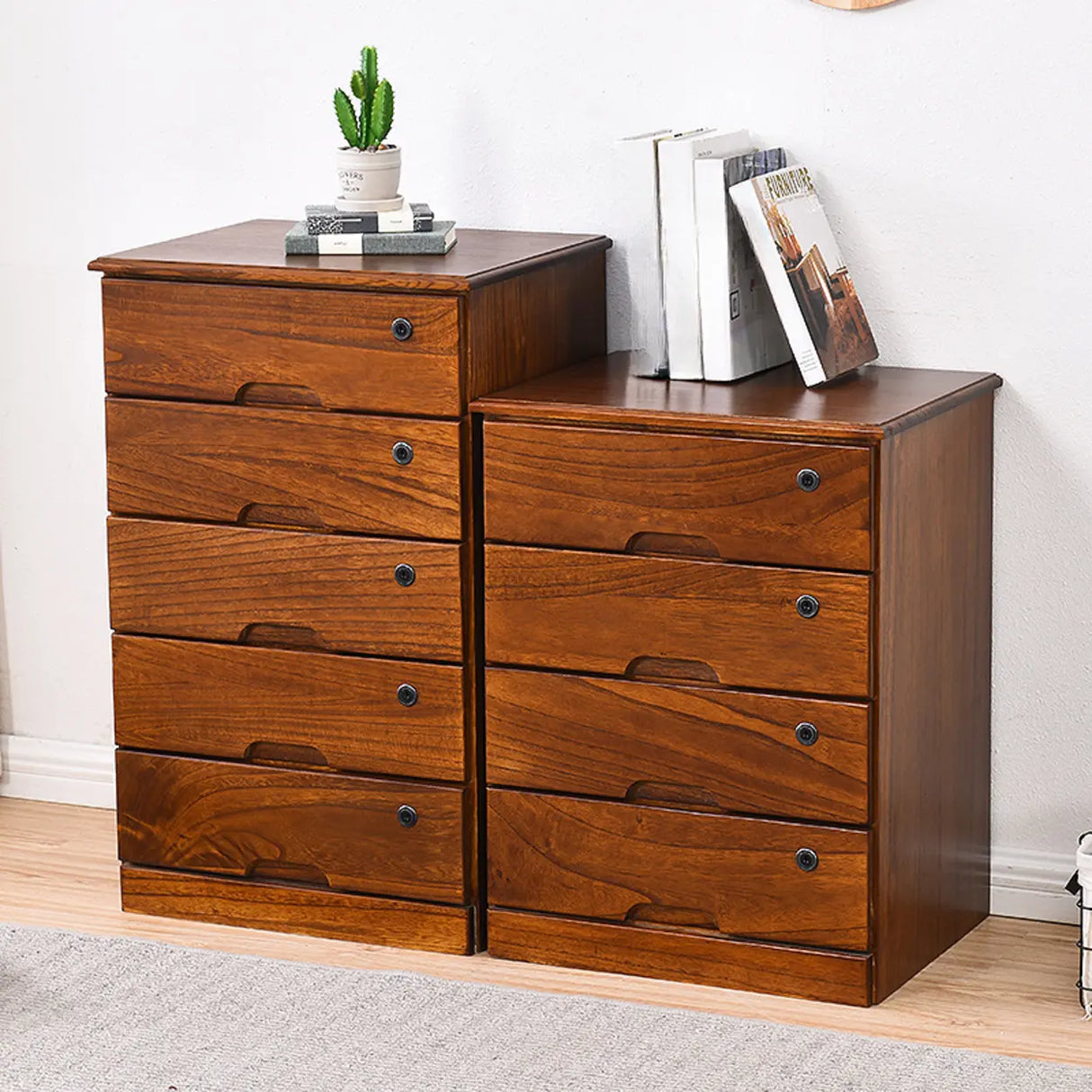 Waterproof Lockable Wooden Vertical Filing Cabinet Image - 1