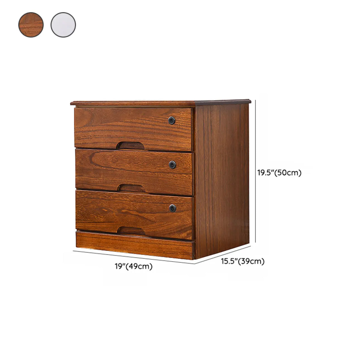 Waterproof Lockable Wooden Vertical Filing Cabinet 