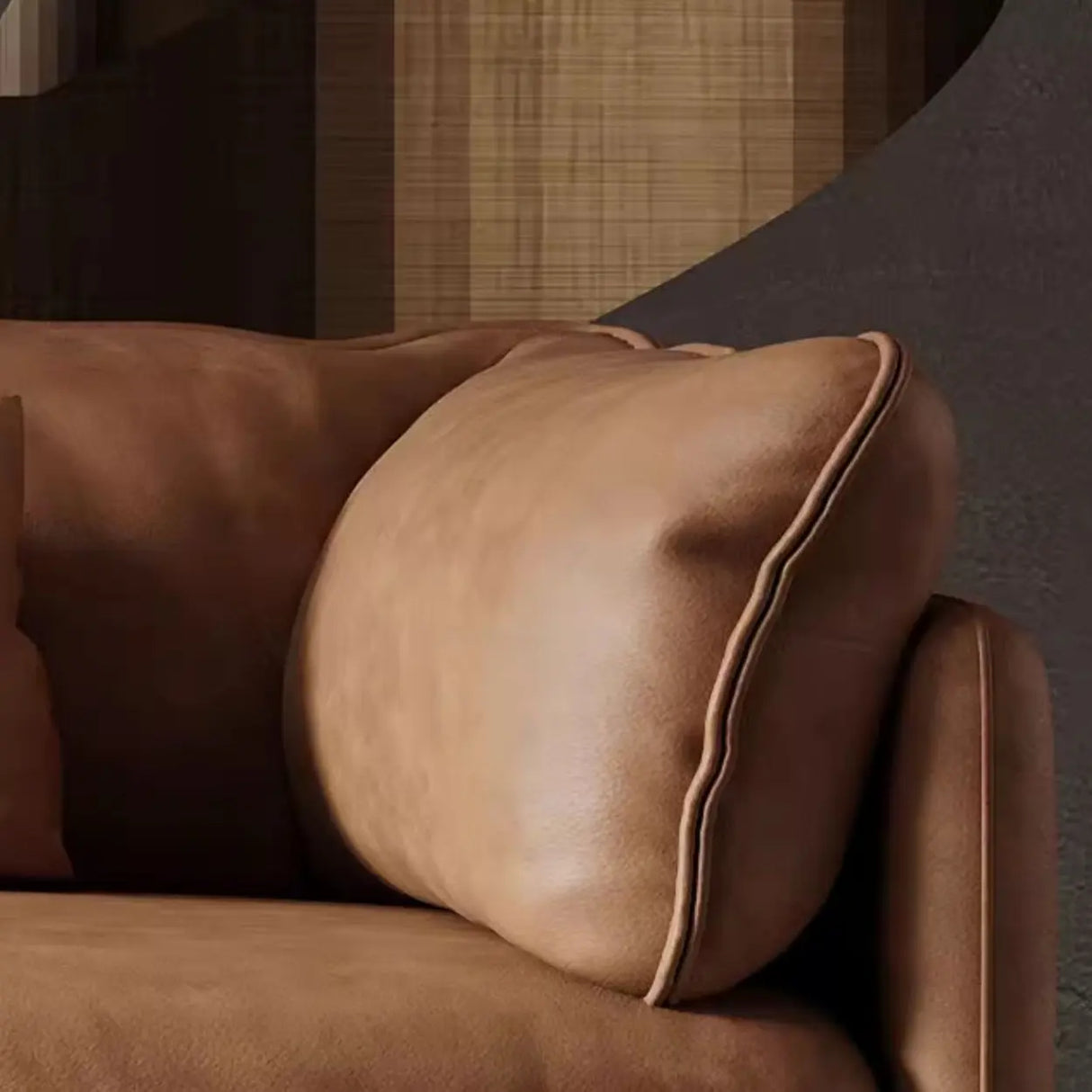 Waterproof Modern Modular Brown Leather Reception Sofa Image - 10