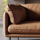 Waterproof Modern Modular Brown Leather Reception Sofa Image - 11