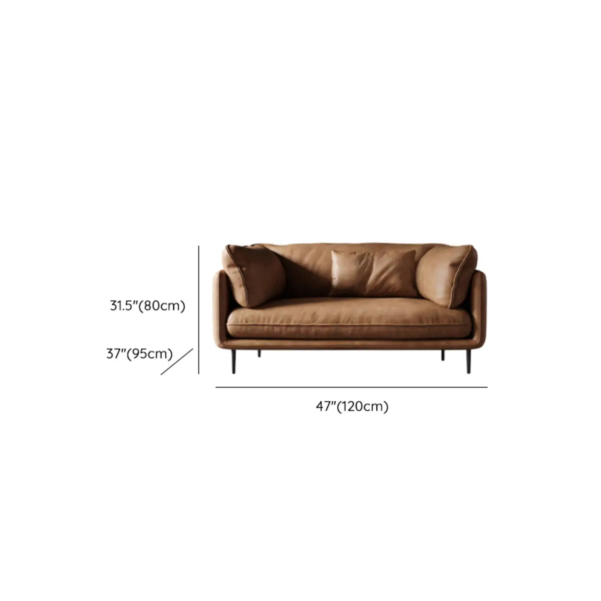 Waterproof Modern Modular Brown Leather Reception Sofa 