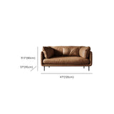 Waterproof Modern Modular Brown Leather Reception Sofa #size