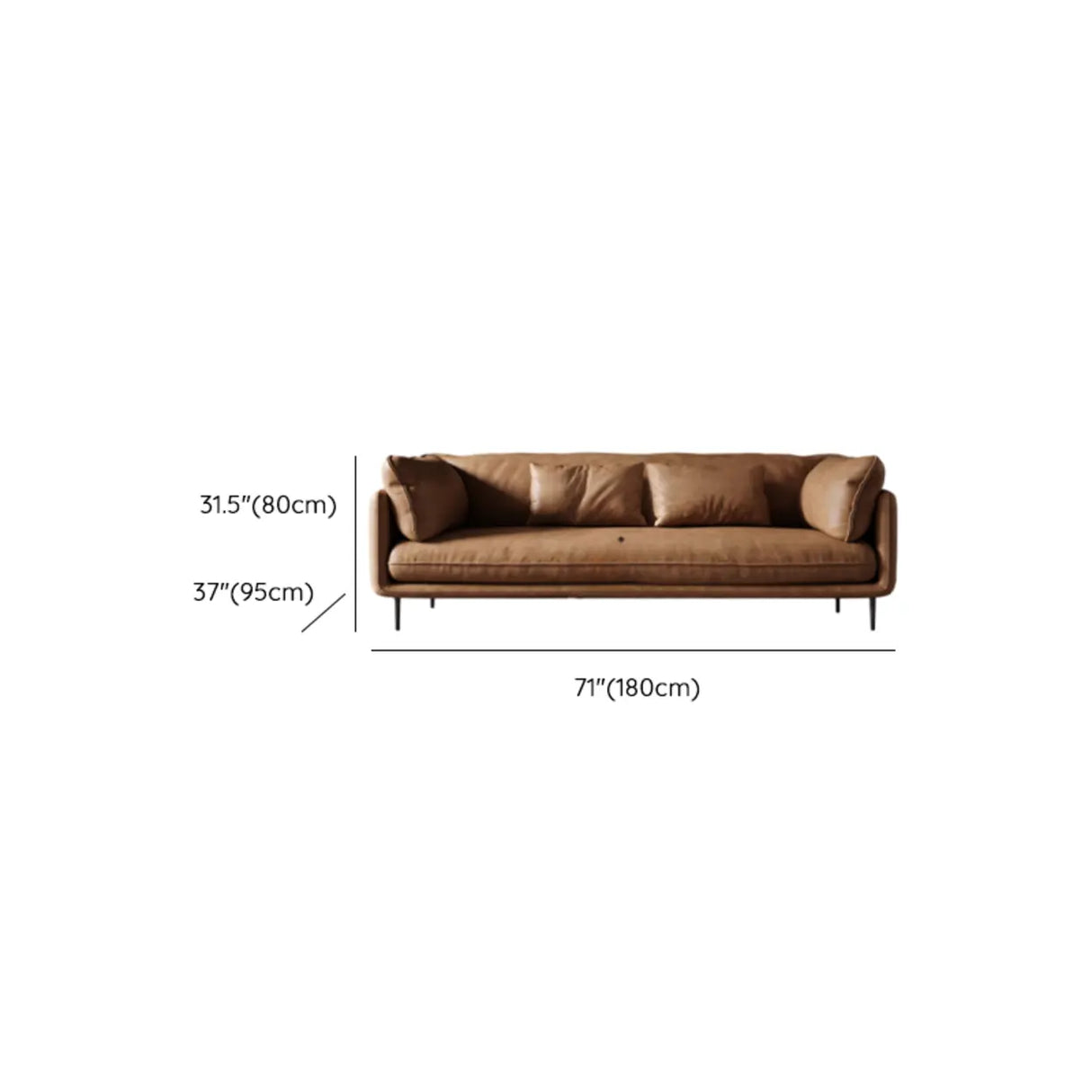 Waterproof Modern Modular Brown Leather Reception Sofa Image - 13