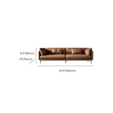 Waterproof Modern Modular Brown Leather Reception Sofa Image - 15